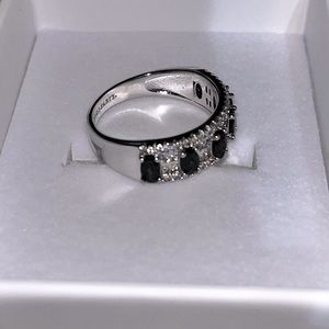 Black Ice Crystal Ring - size 10